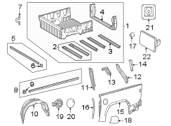 Image of Protector, Body. Stone Guard. (Rear). Part cannot be reused. image for your 2013 Toyota Sequoia  Limited Sport Utility 