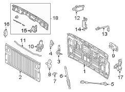 Image of HINGE SUB - ASSEMBLY, TAIL. image for your 2001 Toyota Avalon   