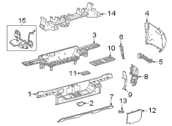 Rear bumper. Wheels. Bumper & components. Diagram