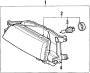 Image of Composite Headlight. Exterior BulbS. Sealed beam. Included in headlamp. image for your 1984 Toyota Tercel 1.5L A/T FWD DLX Wagon 