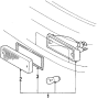 Diagram FRONT LAMPS. SIGNAL LAMPS. for your 1988 TOYOTA 4RUNNER LOW DECK,PICKUP, DELUXE 2400CC, MANUAL , 4-SPEED