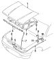 Diagram HOOD & COMPONENTS. for your 1998 TOYOTA TACOMA