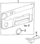 Diagram FRONT DOOR. INTERIOR TRIM. for your 2004 TOYOTA ECHO 4-DOOR 1500CC 16VALVE DOHC EFI, AUTOMATIC
