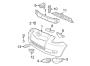 Diagram Front bumper & grille. Bumper & components. for your 2003 TOYOTA COROLLA SEDAN, CE