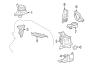 Diagram ENGINE / TRANSAXLE. ENGINE & TRANS MOUNTING. for your 2003 TOYOTA COROLLA SEDAN, CE