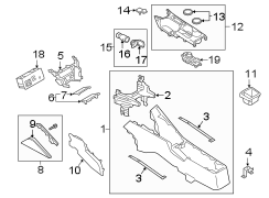 Image of Console Trim Panel image for your 2019 Toyota Prius AWD-e   