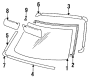 Image of COVER, JOINT. COVER, WINDSHIELD MO. MOLDING. image for your 1988 Toyota 4Runner 3.0L V6 M/T SR5 Sport Utility 