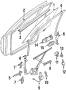 Image of Hinge Assembly, Door. (Front, Upper) image for your 2004 Toyota Sienna   