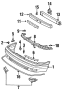 Diagram FRONT BUMPER. BUMPER & COMPONENTS. for your 1998 TOYOTA AVALON XL 3000CC 24-VALVE DOHC EFI, AUTOMATIC  4-SPEED