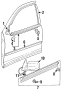 Image of Door Molding (Front, Upper, Lower) image for your 2003 Toyota Corolla   