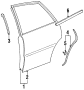 Diagram REAR DOOR. DOOR & COMPONENTS. for your 2000 TOYOTA AVALON