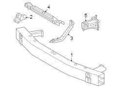 Image of Bumper Impact Bar Bracket (Front). A bracket used to attach. image for your 2009 Toyota Corolla   