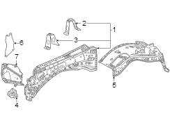 Image of Bracket. Apron. Fender. (Front, Rear). A Bracket for a Fender. image for your 2008 Toyota Tundra 4.7L V8 A/T RWD SR5 Crew Cab Pickup Fleetside 