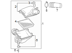 Image of Engine Air Filter image for your 2023 Toyota Highlander   