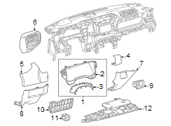 Image of Instrument Panel Molding image for your 2006 Toyota Matrix   