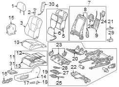 Image of Pad SUB - Assembly, Seat. Seat back Assembly. (Front) image for your 2016 Toyota Yaris   