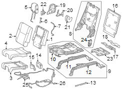 Image of Bezel. Cover. Seat. (Rear). Folding Seat Latch. image for your 1997 Toyota 4Runner   