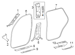 Image of Door Seal (Rear, Lower) image for your 2010 Toyota Tacoma  X-Runner Extended Cab Pickup Fleetside 