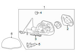 Image of Door Mirror Trim Ring (Front, Upper, Lower) image for your 1996 Toyota Camry   