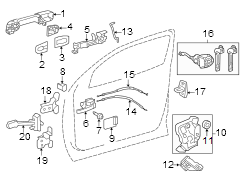 Image of Door Lock Cylinder image for your 2004 Toyota Camry   