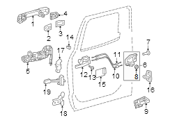 Image of Door Latch Cable (Rear) image for your 1997 Toyota Tacoma   