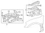 Diagram FENDER. STRUCTURAL COMPONENTS & RAILS. for your 2002 TOYOTA RAV 4 EV