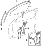 Image of Window Regulator Guide (Front, Rear) image for your 2012 Toyota Camry   