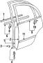 Diagram REAR DOOR. DOOR & COMPONENTS. for your 2000 TOYOTA AVALON