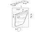 Diagram REAR DOOR. INTERIOR TRIM. for your 2004 TOYOTA COROLLA SEDAN, CE