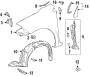 Radiator support. Exterior trim. Fender & components. Diagram