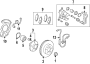 Diagram FRONT SUSPENSION. BRAKE COMPONENTS. for your 2013 TOYOTA TUNDRA