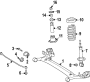 Diagram REAR SUSPENSION. SUSPENSION COMPONENTS. for your 2011 TOYOTA COROLLA Base Sedan 1.8L M/T