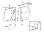 Diagram REAR DOOR. DOOR & COMPONENTS. for your 2004 TOYOTA TUNDRA