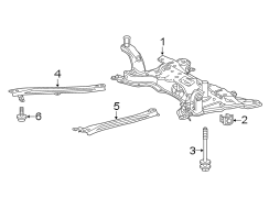 Image of Suspension Subframe Crossmember (Front) image for your 2023 Toyota Sienna   