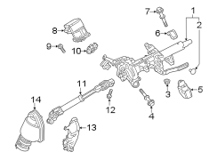 Image of Column SUB - Assembly, ELE. Steering Column. Part has related. image for your 2018 Toyota Sequoia  Platinum Sport Utility 