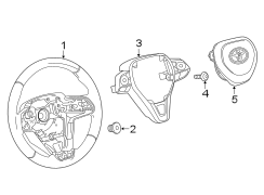 Diagram STEERING WHEEL & TRIM. for your 2021 TOYOTA COROLLA XSE Apex Sedan 2.0L M/T