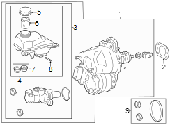 Image of Power Brake Booster Gasket image for your 2015 Toyota Camry  LE SEDAN 