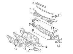 Diagram COWL. for your 1981 TOYOTA PICKUP