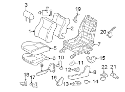 Diagram SEATS & TRACKS. FRONT SEAT COMPONENTS. for your 2005 TOYOTA TUNDRA LIMITED