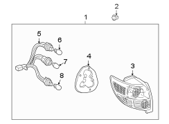 Image of Tail Light Assembly (Rear) image for your 2021 Toyota Tacoma   