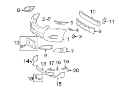 Diagram FRONT BUMPER. BUMPER & COMPONENTS. for your 2014 TOYOTA PRIUS Four Hatchback