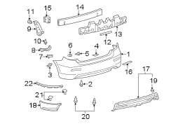 Diagram REAR BUMPER. BUMPER & COMPONENTS. for your 2014 TOYOTA PRIUS Four Hatchback