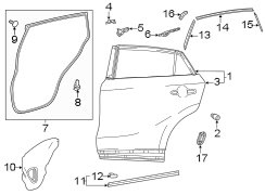 Image of Door Shell (Rear) image for your 2010 Toyota FJ Cruiser   