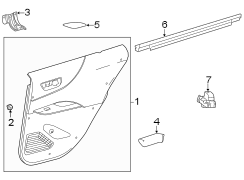 Image of Door trim panel. (Rear) image for your 2002 Toyota Camry  SE SEDAN 