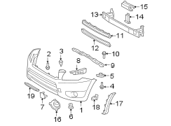 Diagram FRONT BUMPER. BUMPER & COMPONENTS. for your 2006 TOYOTA YARIS