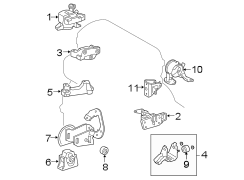 Diagram ENGINE / TRANSAXLE. ENGINE & TRANS MOUNTING. for your TOYOTA RAV 4