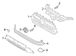 Diagram Front bumper & grille. Grille & components. for your 2005 TOYOTA AVALON LIMITED