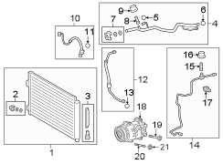 Image of A/C Refrigerant Suction Hose (Front) image for your 2018 Toyota Camry   