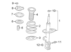 Image of Suspension Strut image for your 2021 Toyota RAV4  XLE Premium Sport Utility 