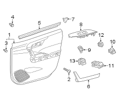 Image of Door Interior Trim Panel (Front) image for your 1995 Toyota Avalon   